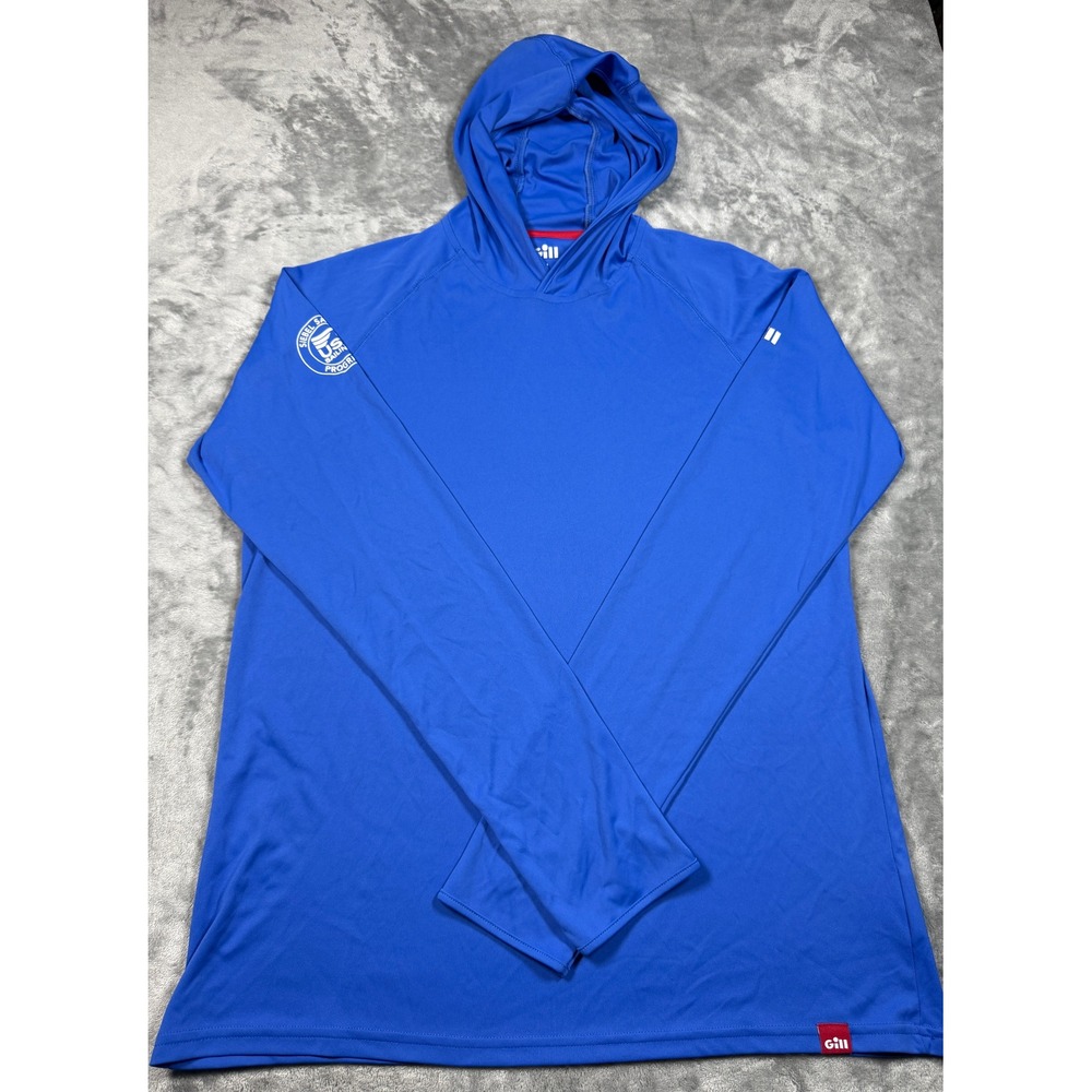 Gill Sailing Shirt US Sailing Program Siebel Sailors Blue Tech Tee Hoodie S‎ M
